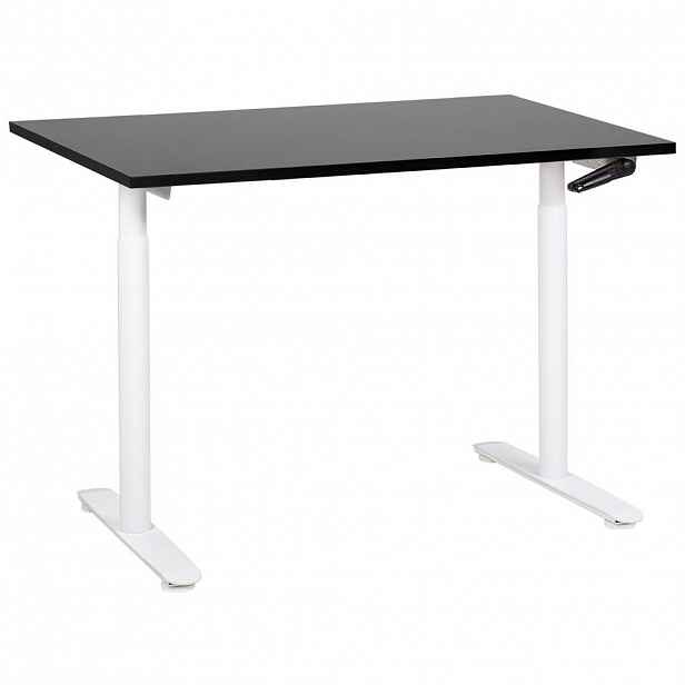 Beliani PSACÍ STŮL černobílý 120/72 cm manuální výškově nastavitelný Destin IV