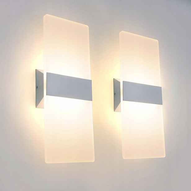 Led nástěnná lampa Kicaao 12W 3000K moderní teplá bílá 2 kusy