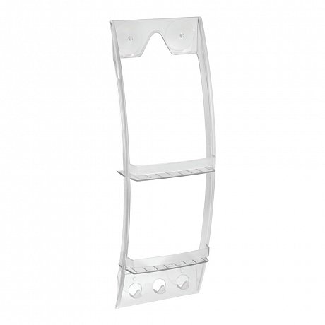 Průhledný závěsný držák do koupelny iDesign, 23 x 73 cm