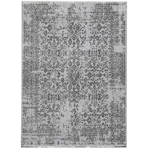 Ručně vázaný kusový koberec Diamond DC-JK 1 silver/black, 245x305, šedá, chodba / předsíň, Diamond Carpets India