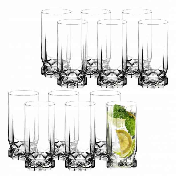 Sklenice Na Drinky 12 x 325 ml Vysoké Vody Kompletní Sada Sklenic