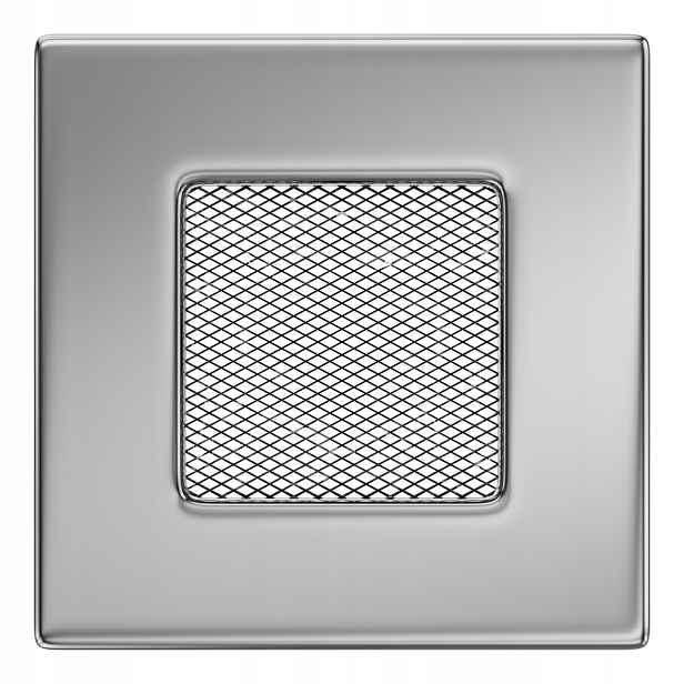 Ventilační krbová mřížka 11x11 niklovaná