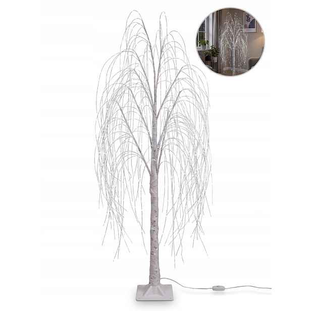 Led svítící stromek Bříza 180 cm Studená bílá 8 režimů Vánoční ozdoba