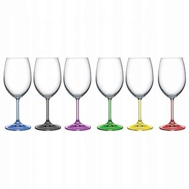 Bohemia Rainbow Sklenička 350 ML Víno Kpl 6 Ks