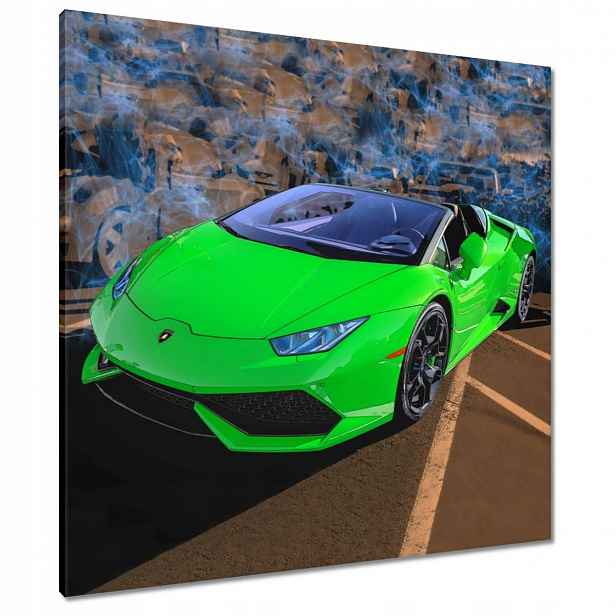 Obrazy 80x80 Zelený sportovní vůz