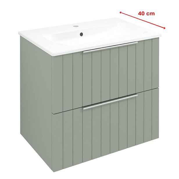 Sapho CIRASA STRIP umyvadlová skříňka 58x54x39cm, verde