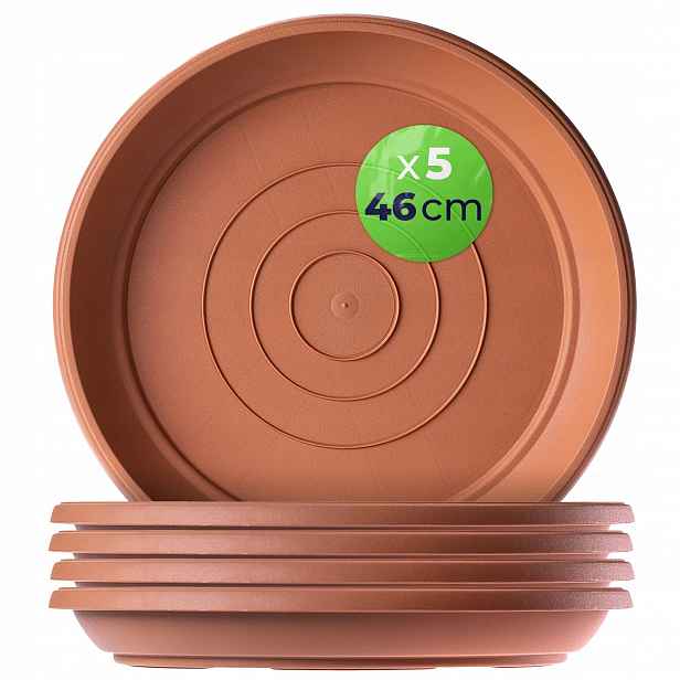 5 x Podstavec Pod Květináč 46 cm Podstavec Terakota Kulatý Set
