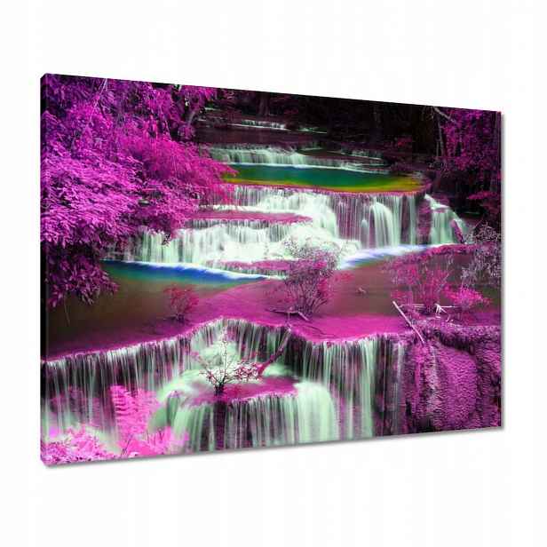 Obrazy 80x60 Fialový vodopád