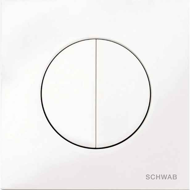 Splachovací tlačítko Schwab bílé, snadná montáž, kulatý 4060414401