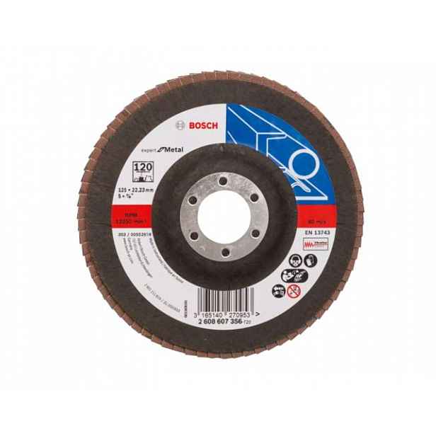 Bosch - Lamelový brusný kotouč na ocel, P120, průměr 125 mm 2608607356