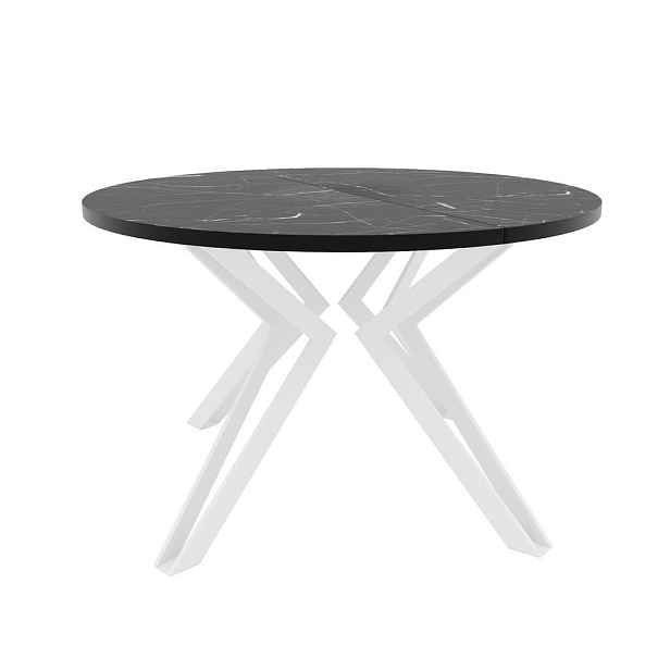 Idohome JÍDELNÍ STŮL RAMIRO 100 cm rozkládací z MDF, bílý / Grigia Pietra