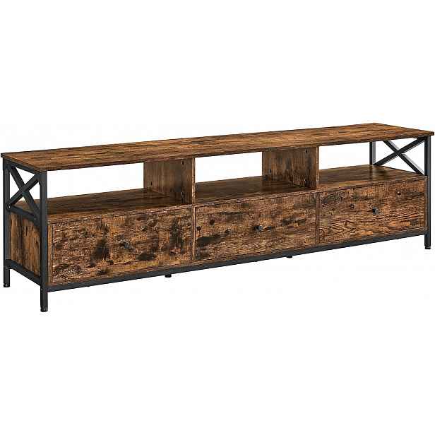 Industriální Tv Skříňka 178 CM, 3 Zásuvky, Pro Televizory Do 80"
