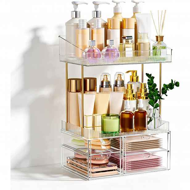 Organizér na make-up pro kosmetiku, zásobník na zásuvky, pomůcka do koupelny