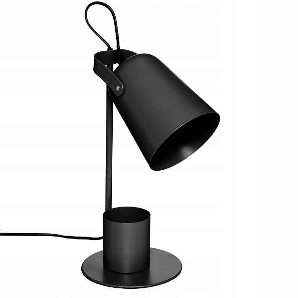 Stolní Lampa Černá Kovová, Výška 34 cm Na Stůl, Do Kanceláře