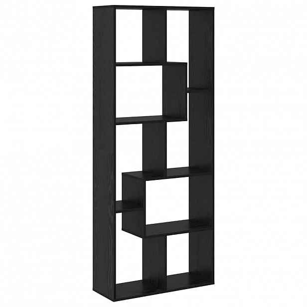 vidaXL Knihovna 8 úrovní 67 x 25 x 162 cm Kompozitní dřevo Černý dub