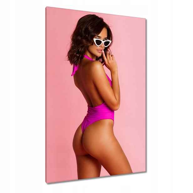 Obrazy 80x120 Růžové monokiny Kostým