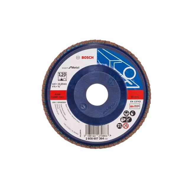 Bosch - Lamelový brusný kotouč na ocel, P120, průměr 115 mm 2608607364