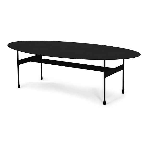 Černý kovový konferenční stolek 39x120 cm Mira – Spinder Design