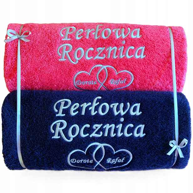 Dárek k 30. Výročí Svatby, léto, perla, hody, pro rodiče, Ručníky, výšivka