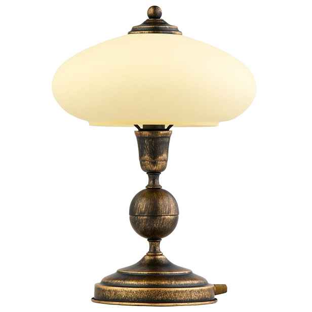 Stolní lampa Bolero zlatá patinovaná 1xE14 Klasické Retro Osvětlení