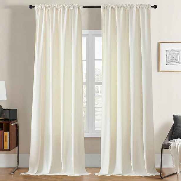 Záclony Joydeco s průchodkami sada 2st. tepelné zatemňovací 245x132 cm