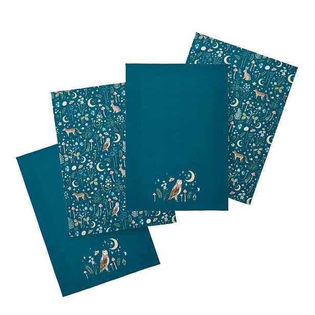 Bavlněné utěrky v sadě 4 ks 50x70 cm Enchanted Twilight Animals – Catherine Lansfield