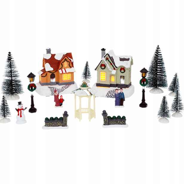 Vánoční Vesnice Magic Village Led 17 Dílků