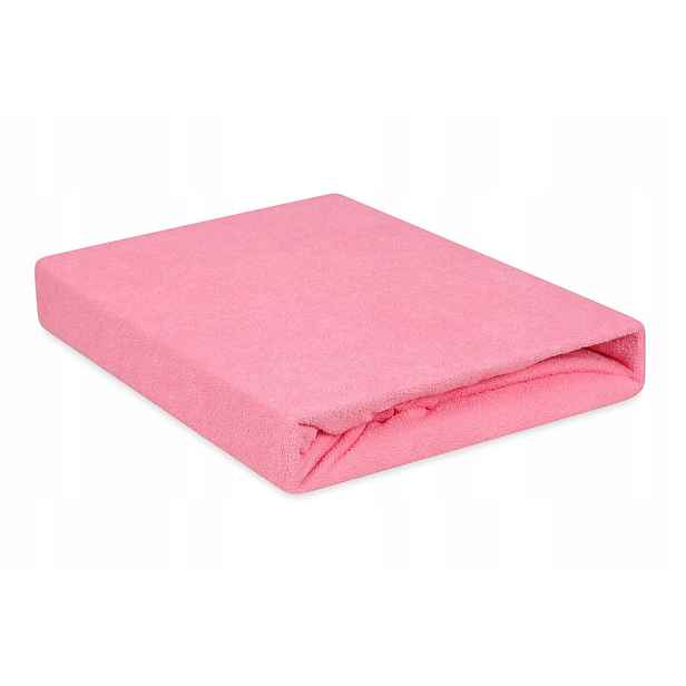Froté prostěradlo s gumou prémiové silné 160x200 růžové