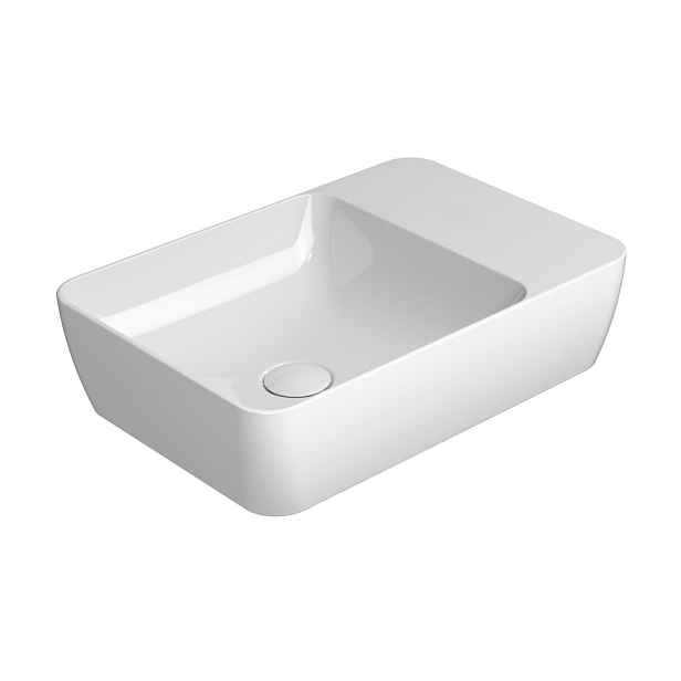 GSI MODO keramické umyvadlo na desku 50x35cm, bez otvoru, bílá ExtraGlaze
