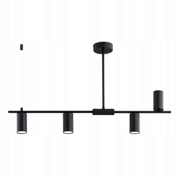 Závěsná lampa Alfa Uranos 4xGU10 Černá Kovová 82 cm IP20