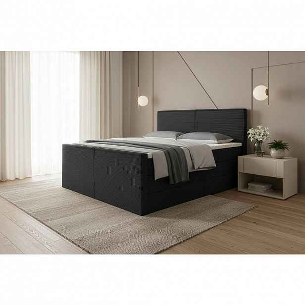 Livetastic POSTEL BOXSPRING, 160/200 cm, černá