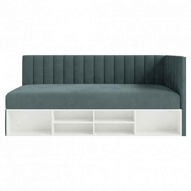 Selsey POSTEL PRO MLÁDEŽ Ventrio modrošedá sametový potah Easy-Clean 90x200 cm