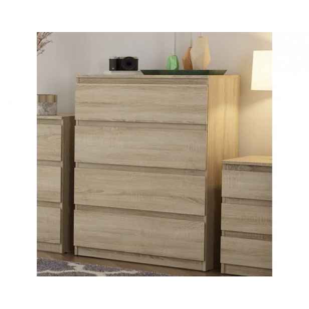 Komoda se 4 zásuvkami Carlos, dub sonoma, 75 cm
