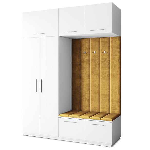 MASSENO MODERNÍ PŘEDSÍŇOVÁ SESTAVA REMA, 180/240/60 cm, bílá