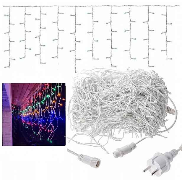 Foxter DAH200 Vánoční světelný závěs Flash 200 Led, IP44, 30W multicolor 8