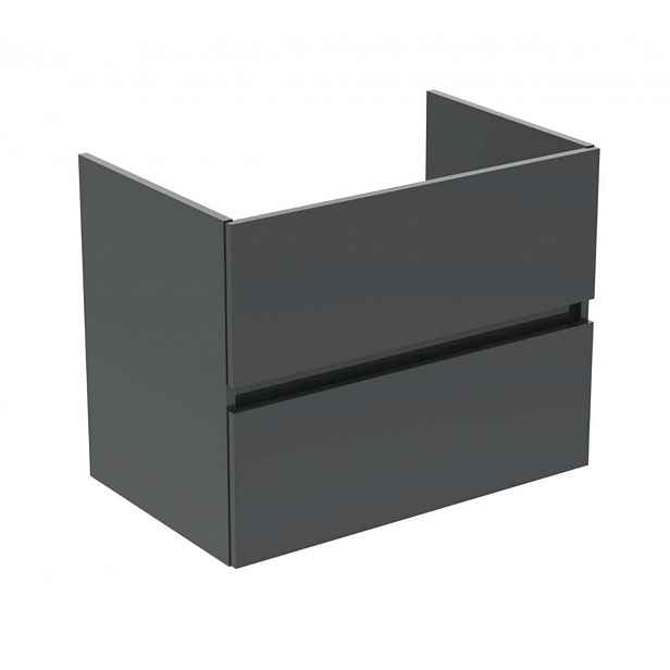 Ideal Standard Eurovit+ - Umyvadlová skříňka, 70x55x44 cm, 2 zásuvky, tmavě šedá R0261TI