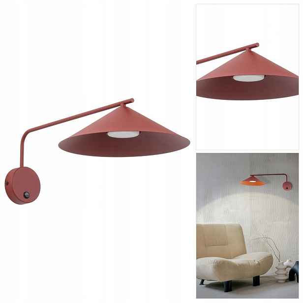Nástěnné svítidlo Lume červené, moderní forma do obývacího pokoje Tk Lighting