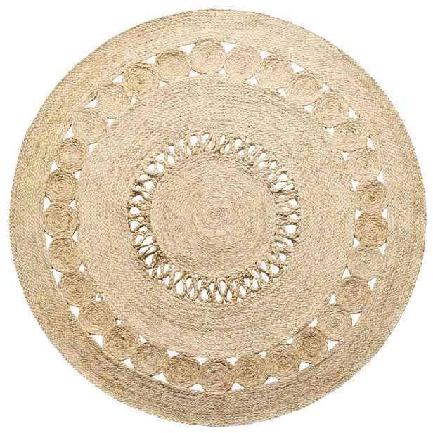 Ručně vázaný kusový koberec Zora J 29 Natural kruh, 80x80 (průměr) kruh, béžová, chodba / předsíň, Diamond Carpets India
