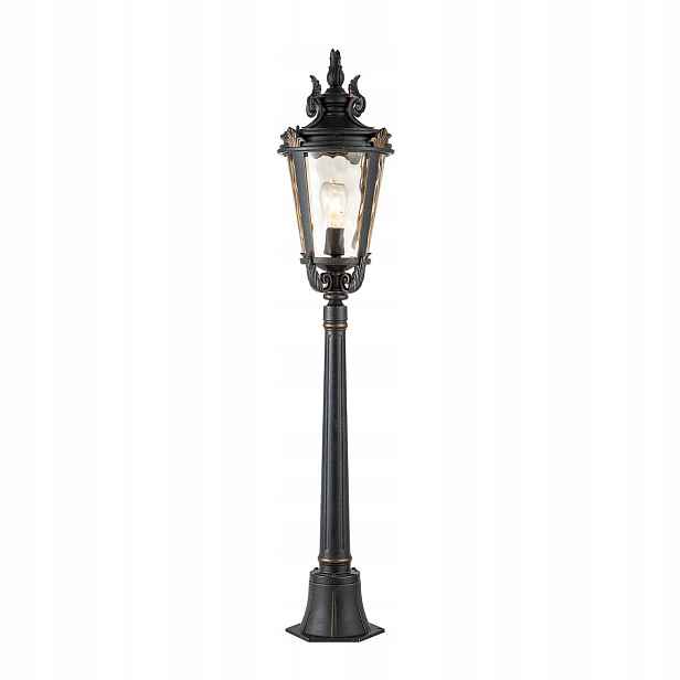 Venkovní stojací zahradní palácová lampa tradiční hnědá 117 cm Elstead
