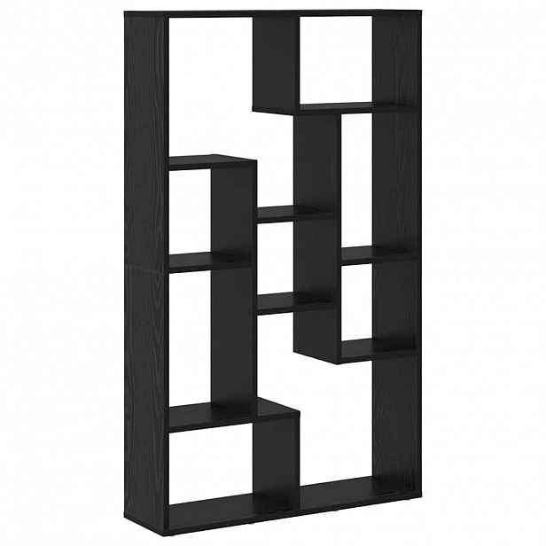 vidaXL Knihovna 8 úrovní 72 x 20 x 120,5 cm Kompozitní dřevo Černý dub