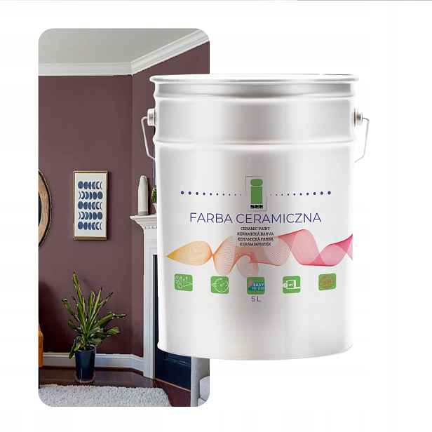 Barva Na Stěny Keramická, Omyvatelná, Popelavá, Hnědá, 5 L, Odolná Proti Skvrnám