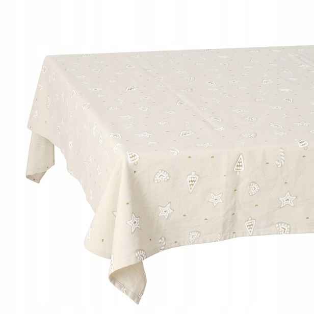 Bavlněný Ubrus 140 X 180 CM Pro Domácí Použití, Béžový
