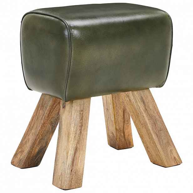 Livetastic TABURET, dřevo, kůže, 42/45/35 cm