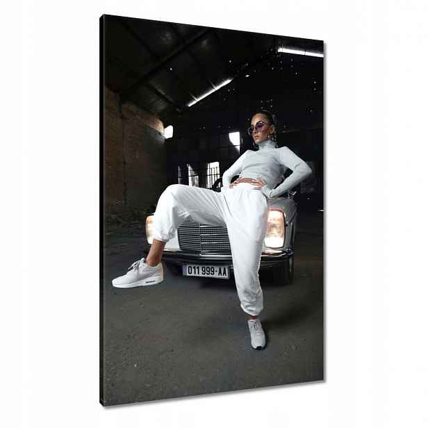 Obrazy 60x90 Bílá klasika Mercedes 200