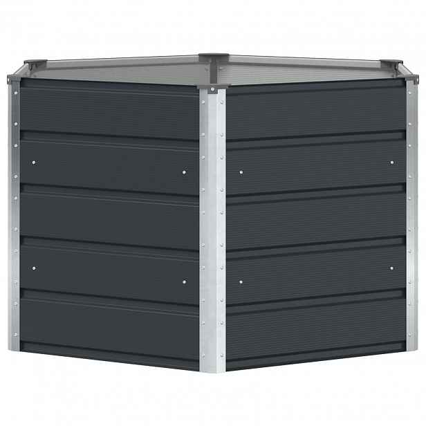 vidaXL Truhlík Antracit 129 x 129 x 75 cm Ocel