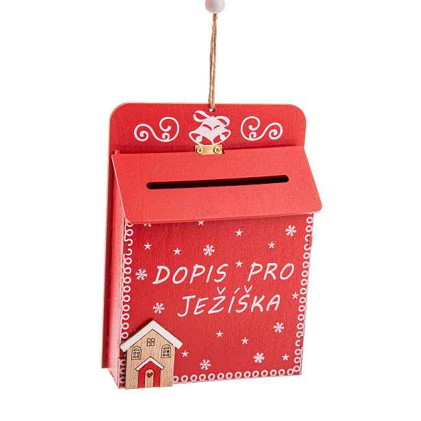 Dřevěná dopisní schránka Dopis pro Ježíška