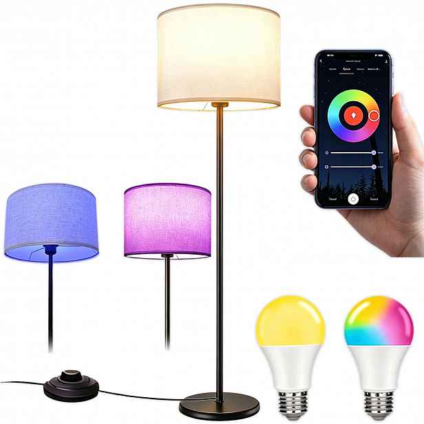 Led Podlahová Lampa E27 S Dálkovým Ovládáním Stmívatelná 2700K-6500K Do Obývacího Pokoje Ložnice