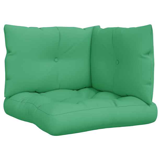 vidaXL Podušky na palety 3 ks zelené textil
