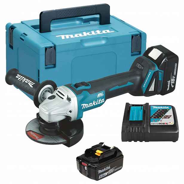 Makita DGA504RTJ Úhlová Bruska 18V 2x5Ah