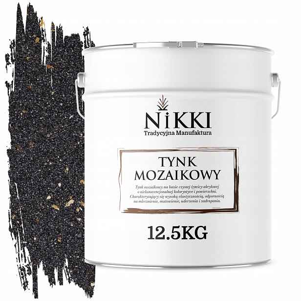 Mozaiková Pryskyřičná Omítka 12,5 Kg Vnitřní Vnější Černá Se Zlatou Slídou